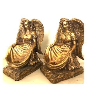 Gold Angel Candle Holders
